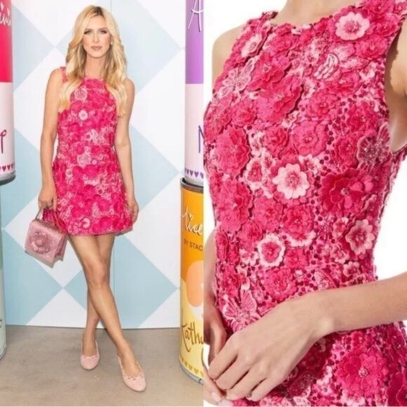 NWOT Alice + Olivia Lindsey Embellished Mini Dress Size 8 - Picture 1 of 15